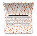 Orange Watercolor Dots over White - MacBook Pro with Retina Display Full-Coverage Skin Kit