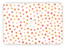 Orange Watercolor Dots over White - MacBook Pro with Retina Display Full-Coverage Skin Kit
