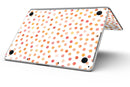 Orange Watercolor Dots over White - MacBook Pro with Retina Display Full-Coverage Skin Kit