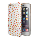 Orange Watercolor Dots over White iPhone 6/6s or 6/6s Plus 2-Piece Hybrid INK-Fuzed Case