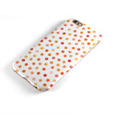 Orange Watercolor Dots over White iPhone 6/6s or 6/6s Plus 2-Piece Hybrid INK-Fuzed Case