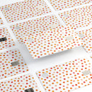 Orange Watercolor Dots over White - Premium Protective Decal Skin-Kit for the Apple Credit Card