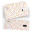 Orange Watercolor Dots over White - Premium Protective Decal Skin-Kit for the Apple Credit Card