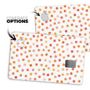 Orange Watercolor Dots over White - Premium Protective Decal Skin-Kit for the Apple Credit Card