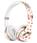 Orange Watercolor Dots over White Full-Body Skin Kit for the Beats by Dre Solo 3 Wireless Headphones