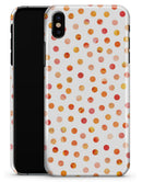 Orange Watercolor Dots over White - iPhone X Clipit Case