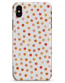 Orange Watercolor Dots over White - iPhone X Clipit Case