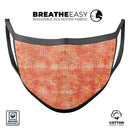 Orange Watercolor Polka Dots - Made in USA Mouth Cover Unisex Anti-Dust Cotton Blend Reusable & Washable Face Mask with Adjustable Sizing for Adult or Child