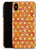 Orange Watercolor Ring Pattern - iPhone X Clipit Case