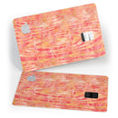 Orange Watercolor Woodgrain - Premium Protective Decal Skin-Kit for the Apple Credit Card