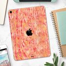 Orange Watercolor Woodgrain - Full Body Skin Decal for the Apple iPad Pro 12.9", 11", 10.5", 9.7", Air or Mini (All Models Available)