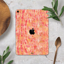 Orange Watercolor Woodgrain - Full Body Skin Decal for the Apple iPad Pro 12.9", 11", 10.5", 9.7", Air or Mini (All Models Available)