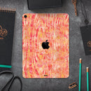 Orange Watercolor Woodgrain - Full Body Skin Decal for the Apple iPad Pro 12.9", 11", 10.5", 9.7", Air or Mini (All Models Available)