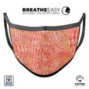 Orange Watercolor Zebra Pattern - Made in USA Mouth Cover Unisex Anti-Dust Cotton Blend Reusable & Washable Face Mask with Adjustable Sizing for Adult or Child