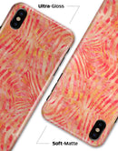 Orange Watercolor Zebra Pattern - iPhone X Clipit Case