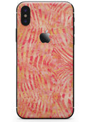 Orange Watercolor Zebra Pattern - iPhone X Skin-Kit