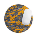 Orange and Gray Digital Camouflage// WaterProof Rubber Foam Backed Anti-Slip Mouse Pad for Home Work Office or Gaming Computer Desk