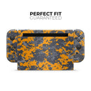 Orange and Gray Digital Camouflage // Skin Decal Wrap Kit for Nintendo Switch Console & Dock, Joy-Cons, Pro Controller, Lite, 3DS XL, 2DS XL, DSi, or Wii - Vinyl Skin Wrap for Nintendo Switch 2, OLED, Lite, Pro Controller, Wii & Classic Handhelds