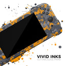 Orange and Gray Digital Camouflage // Skin Decal Wrap Kit for Nintendo Switch Console & Dock, Joy-Cons, Pro Controller, Lite, 3DS XL, 2DS XL, DSi, or Wii - Vinyl Skin Wrap for Nintendo Switch 2, OLED, Lite, Pro Controller, Wii & Classic Handhelds