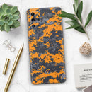 Orange and Gray Digital Camouflage - Premium Vinyl Skin Decal for Samsung Galaxy S25 Ultra, S24, S23, S22 & All Galaxy S Models