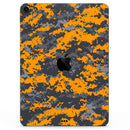 Orange and Gray Digital Camouflage - Full Body Skin Decal for the Apple iPad Pro 12.9", 11", 10.5", 9.7", Air or Mini (All Models Available)