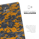 Orange and Gray Digital Camouflage - Full Body Skin Decal for the Apple iPad Pro 12.9", 11", 10.5", 9.7", Air or Mini (All Models Available)