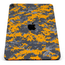 Orange and Gray Digital Camouflage - Full Body Skin Decal for the Apple iPad Pro 12.9", 11", 10.5", 9.7", Air or Mini (All Models Available)