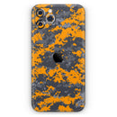 Orange and Gray Digital Camouflage - Protective Skin Wrap & Decal – Compatible with iPhone SE to iPhone 17 Pro Max (All Models)
