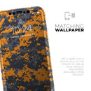 Orange and Gray Digital Camouflage - Protective Skin Wrap & Decal – Compatible with iPhone SE to iPhone 17 Pro Max (All Models)
