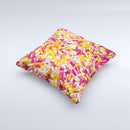 Orange and Pink Candy Sprinkles ink-Fuzed Decorative Throw Pillow