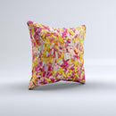 Orange and Pink Candy Sprinkles ink-Fuzed Decorative Throw Pillow