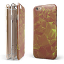 Orange and Red Geometric Triangles iPhone 6/6s or 6/6s Plus 2-Piece Hybrid INK-Fuzed Case