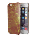 Orange and Red Geometric Triangles iPhone 6/6s or 6/6s Plus 2-Piece Hybrid INK-Fuzed Case