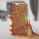 Orange and Red Geometric Triangles iPhone 6/6s or 6/6s Plus 2-Piece Hybrid INK-Fuzed Case