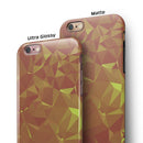 Orange and Red Geometric Triangles iPhone 6/6s or 6/6s Plus 2-Piece Hybrid INK-Fuzed Case