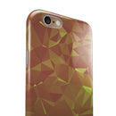 Orange and Red Geometric Triangles iPhone 6/6s or 6/6s Plus 2-Piece Hybrid INK-Fuzed Case