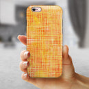 Orange and Yellow Watercolor Strings iPhone 6/6s or 6/6s Plus 2-Piece Hybrid INK-Fuzed Case