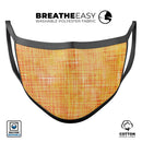 Orange and Yellow Watercolor Strings - Made in USA Mouth Cover Unisex Anti-Dust Cotton Blend Reusable & Washable Face Mask with Adjustable Sizing for Adult or Child
