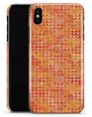 Oreange Textured Triangle Pattern - iPhone X Clipit Case