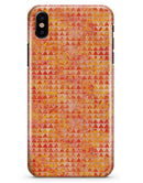 Oreange Textured Triangle Pattern - iPhone X Clipit Case