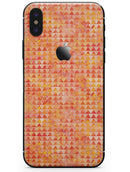 Oreange Textured Triangle Pattern - iPhone X Skin-Kit
