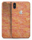 Oreange Textured Triangle Pattern - iPhone X Skin-Kit