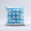 Overlapping Blue Woven ink-Fuzed Decorative Throw Pillow