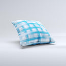Overlapping Blue Woven ink-Fuzed Decorative Throw Pillow