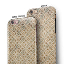 Overlapping Golden Shapes Pattern iPhone 6/6s or 6/6s Plus 2-Piece Hybrid INK-Fuzed Case