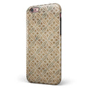 Overlapping Golden Shapes Pattern iPhone 6/6s or 6/6s Plus 2-Piece Hybrid INK-Fuzed Case