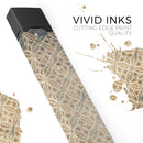 Overlapping Golden Shapes Pattern - Premium Decal Protective Skin-Wrap Sticker compatible with the Juul Labs vaping device