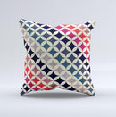 Overlapping Retro Circles ink-Fuzed Decorative Throw Pillow