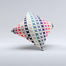 Overlapping Retro Circles ink-Fuzed Decorative Throw Pillow