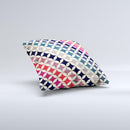 Overlapping Retro Circles ink-Fuzed Decorative Throw Pillow